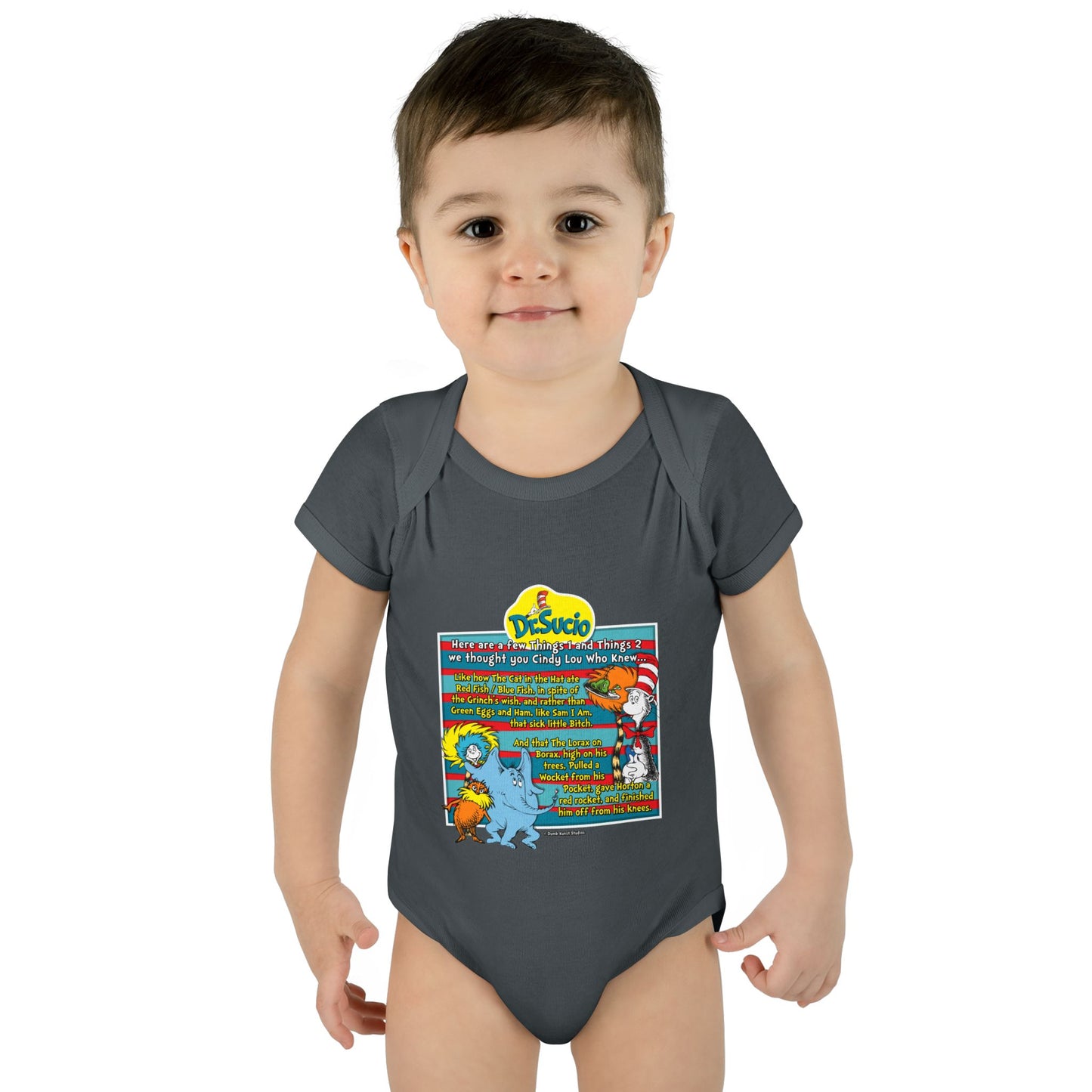 DK64: Doctored Seuss (Dirty Dr. Sucio) - Infant Sized Onsie