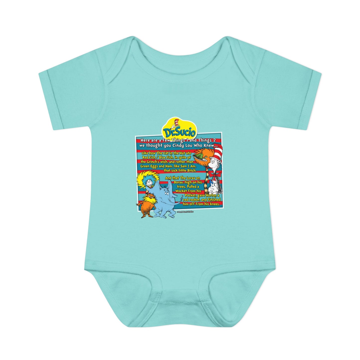 DK64: Doctored Seuss (Dirty Dr. Sucio) - Infant Sized Onsie