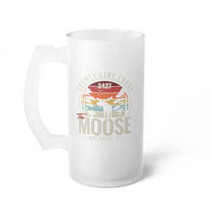 Moose Lodge 2427 - Florida Moose Sunset - Frosted Glass Beer Mug