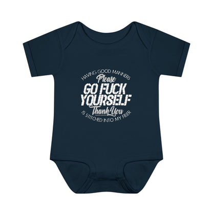 DK90: Please & Thank You (Go Fuck Yourself) - Infant Sized Onsie