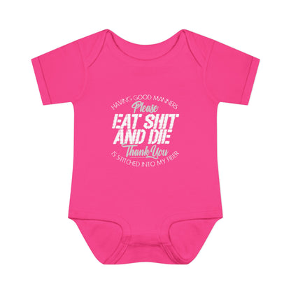 DK90: Please & Thank You (Eat Shit and Die) - Infant Sized Onsie