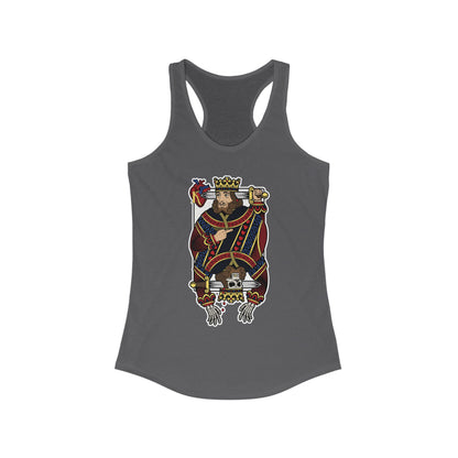 DK121: The King Is Dead (Bicycle Edition) - Ladies Racerback Tank
