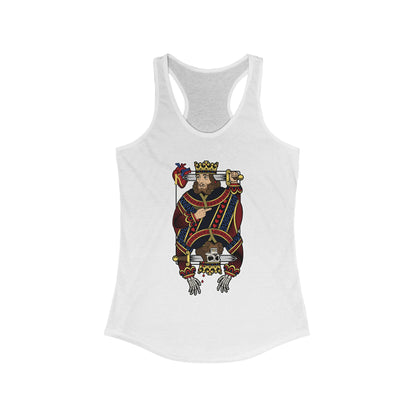 DK121: The King Is Dead (Bicycle Edition) - Ladies Racerback Tank