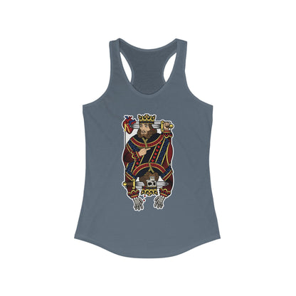 DK121: The King Is Dead (Bicycle Edition) - Ladies Racerback Tank