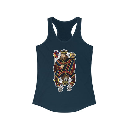 DK121: The King Is Dead (Bicycle Edition) - Ladies Racerback Tank
