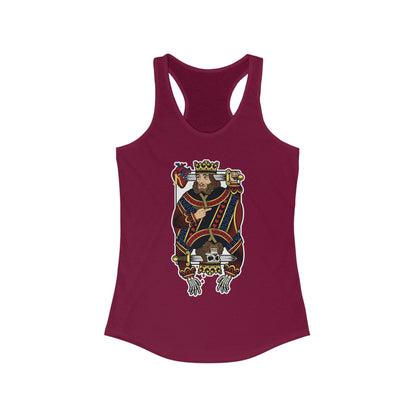 DK121: The King Is Dead (Bicycle Edition) - Ladies Racerback Tank