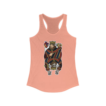 DK121: The King Is Dead (Bicycle Edition) - Ladies Racerback Tank