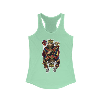 DK121: The King Is Dead (Bicycle Edition) - Ladies Racerback Tank