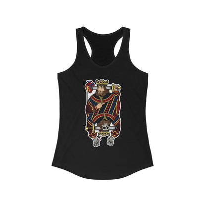 DK121: The King Is Dead (Bicycle Edition) - Ladies Racerback Tank