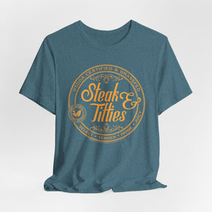 DK225: Steak & Titties - Unisex S/S T-Shirt