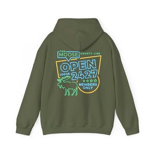 Moose Lodge 2427 - Moose Open 2427 - Hooded Sweatshirt (Front & Back Print)