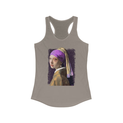 DK18: Girl With A Black Eye - Ladies Racerback Tank