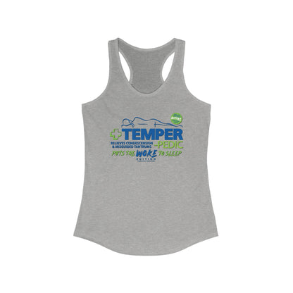 DK185: Temper-pedic - Ladies Raceback Tank