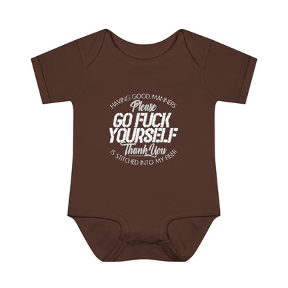 DK90: Please & Thank You (Go Fuck Yourself) - Infant Sized Onsie