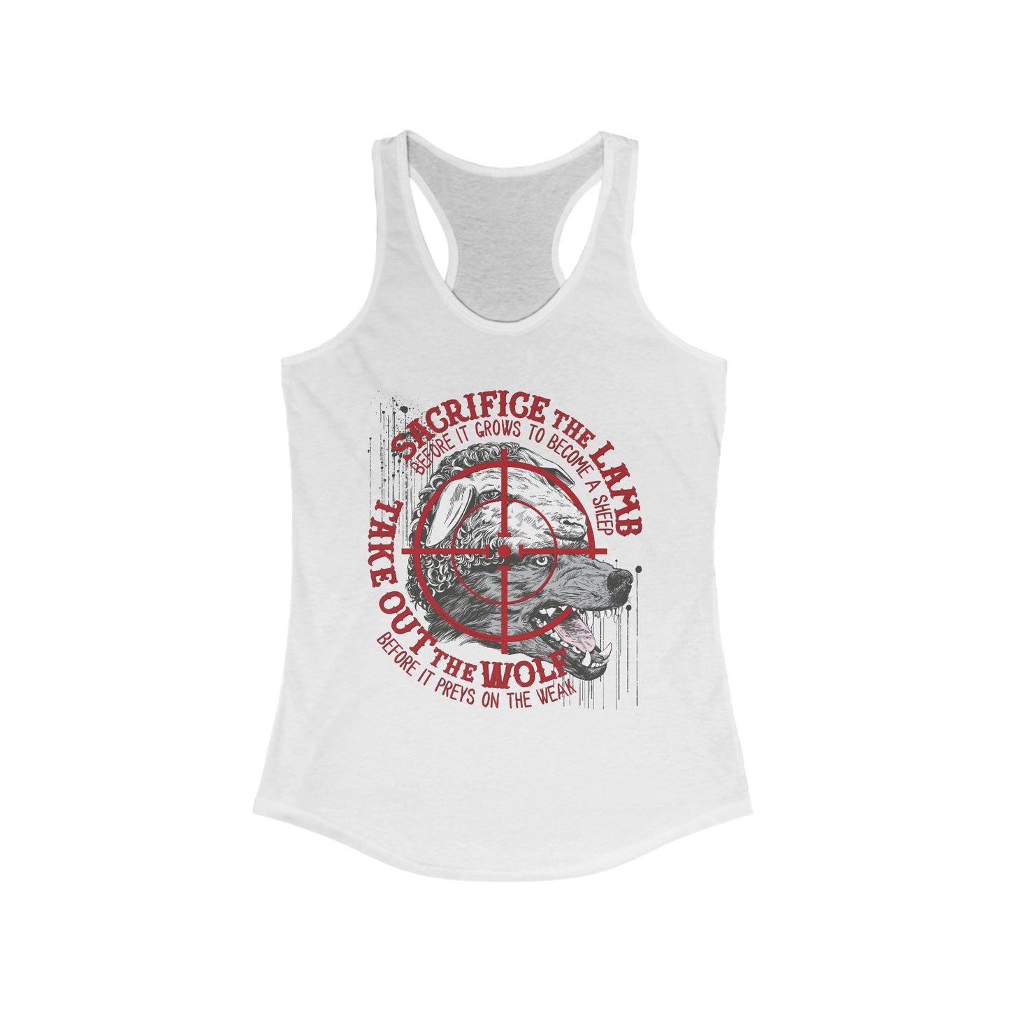 DK155: The Wolf of Sheepstreet - Ladies Racerback Tank