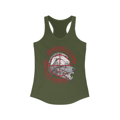 DK155: The Wolf of Sheepstreet - Ladies Racerback Tank