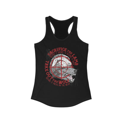 DK155: The Wolf of Sheepstreet - Ladies Racerback Tank