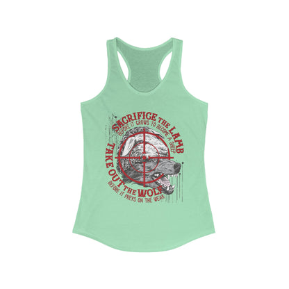 DK155: The Wolf of Sheepstreet - Ladies Racerback Tank