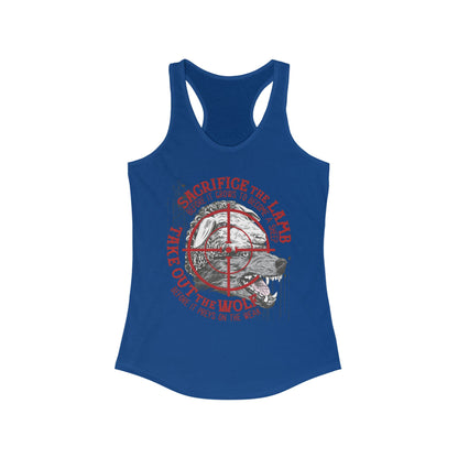 DK155: The Wolf of Sheepstreet - Ladies Racerback Tank