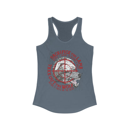 DK155: The Wolf of Sheepstreet - Ladies Racerback Tank