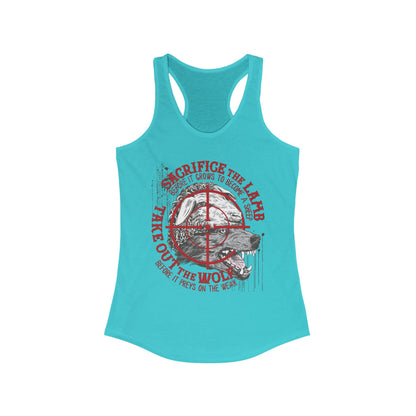 DK155: The Wolf of Sheepstreet - Ladies Racerback Tank