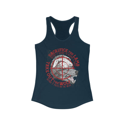 DK155: The Wolf of Sheepstreet - Ladies Racerback Tank
