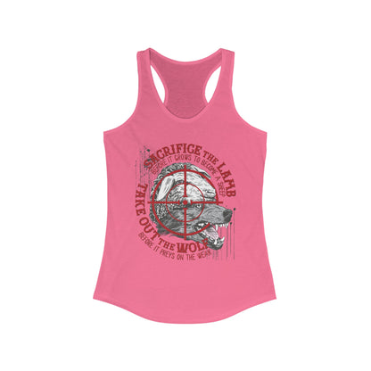 DK155: The Wolf of Sheepstreet - Ladies Racerback Tank
