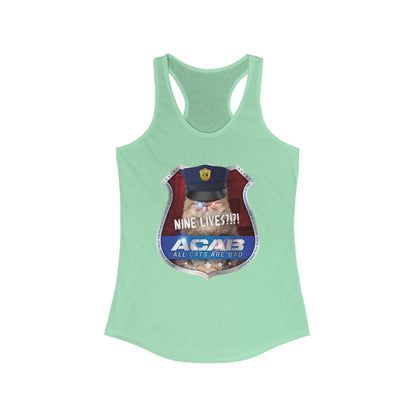 DK210: A.C.A.B. (Cats Edition) - Ladies Raceback Tank