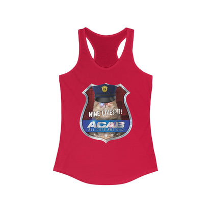 DK210: A.C.A.B. (Cats Edition) - Ladies Raceback Tank
