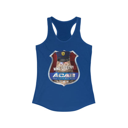 DK210: A.C.A.B. (Cats Edition) - Ladies Raceback Tank