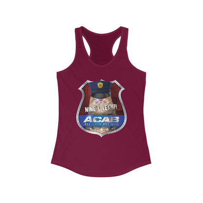 DK210: A.C.A.B. (Cats Edition) - Ladies Raceback Tank