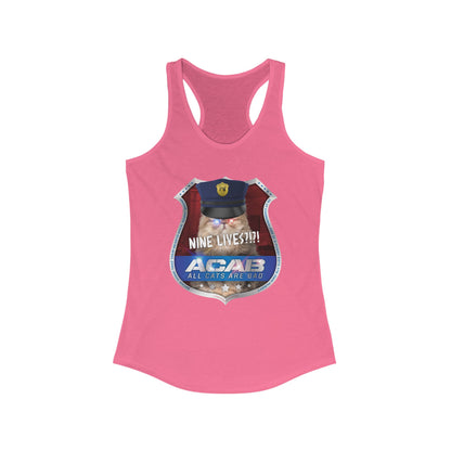 DK210: A.C.A.B. (Cats Edition) - Ladies Raceback Tank