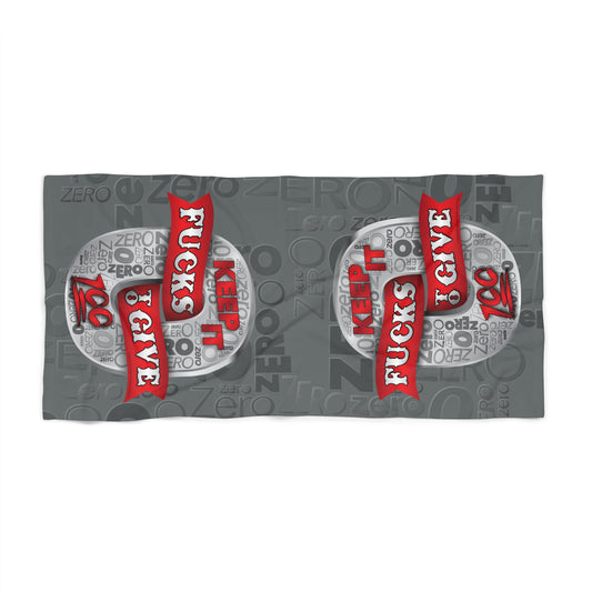 DK100: Zero Fucks To Give (Silver Edition) - 30"x60" Beach Towel