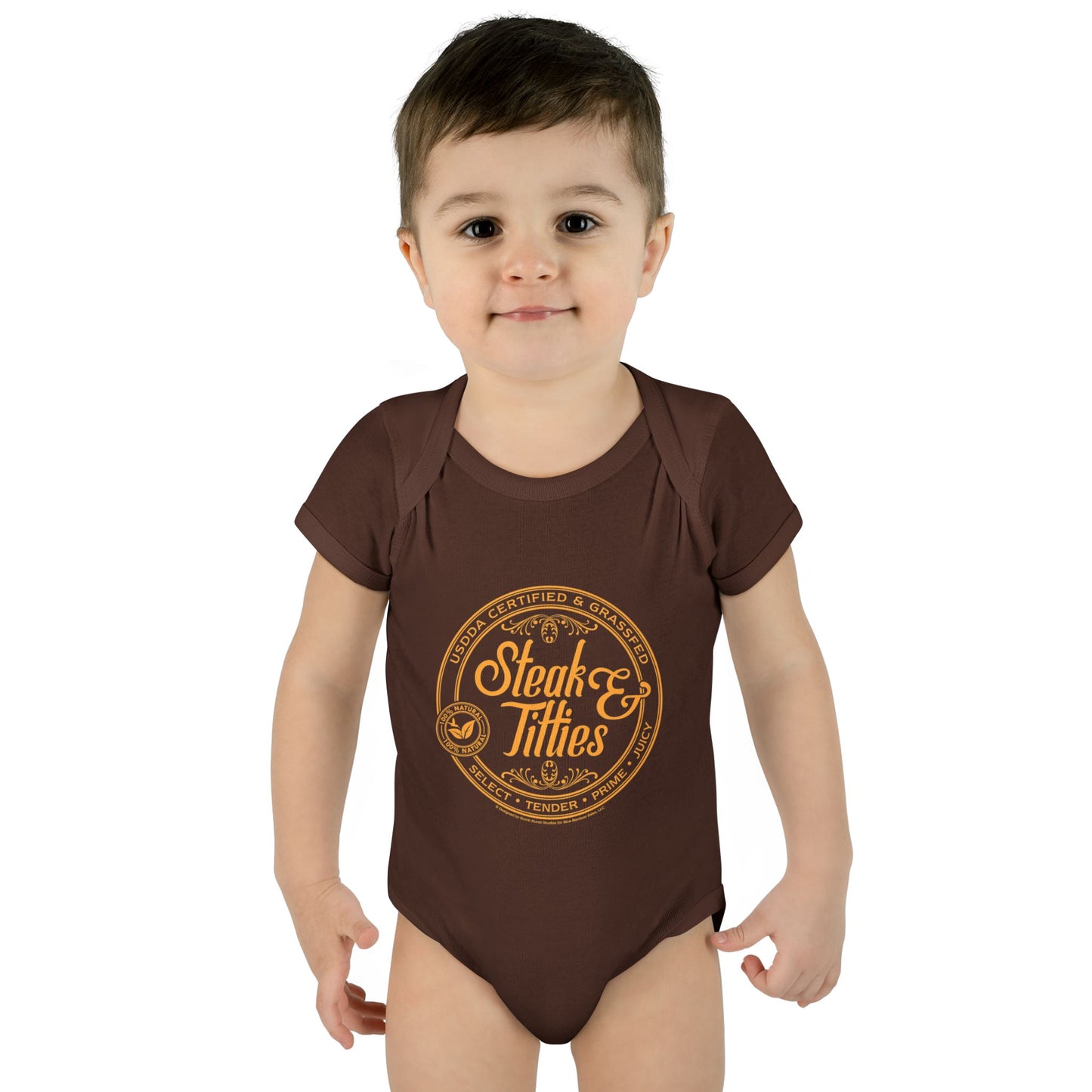 DK225: Steak & Titties - Infant Sized Onsie