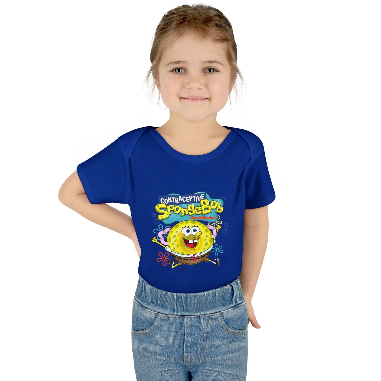 DK196: Contraceptive SpongeBob - Infant Sized Onsie