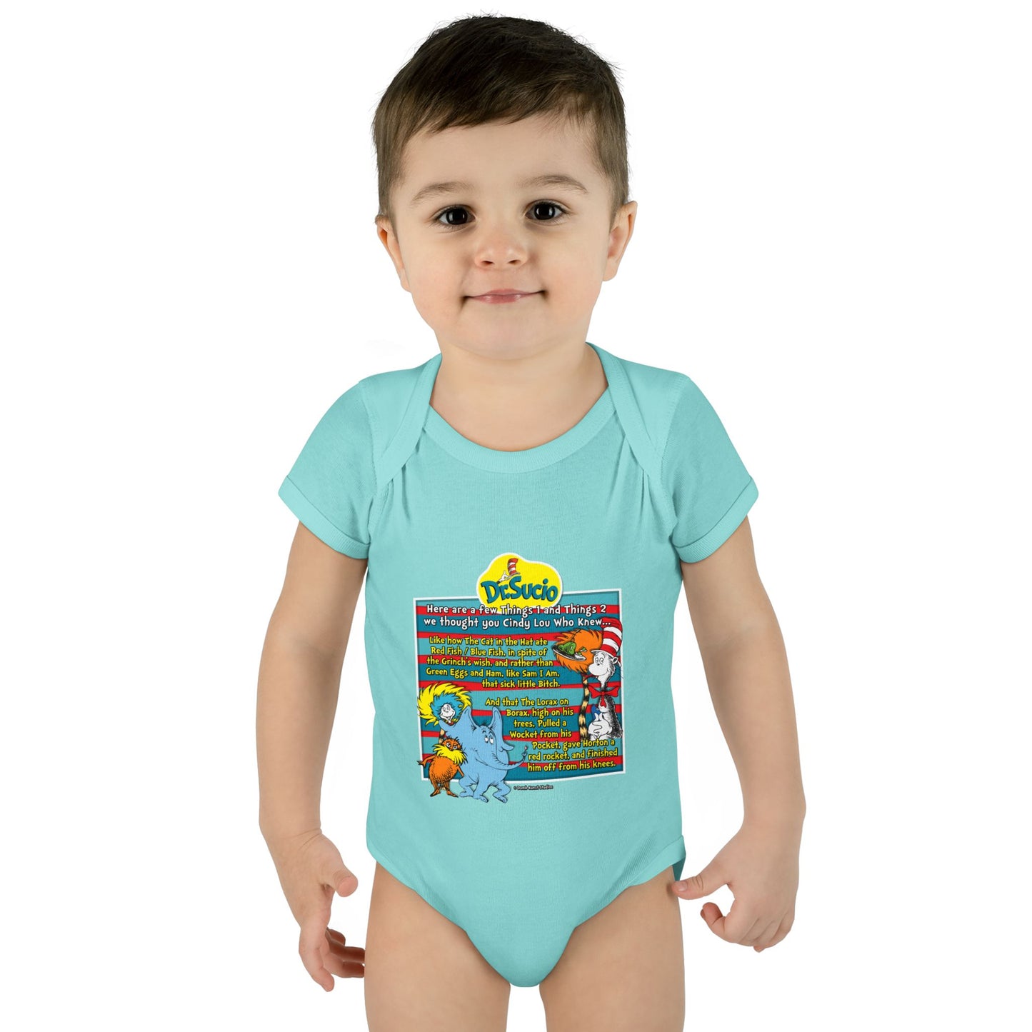 DK64: Doctored Seuss (Dirty Dr. Sucio) - Infant Sized Onsie