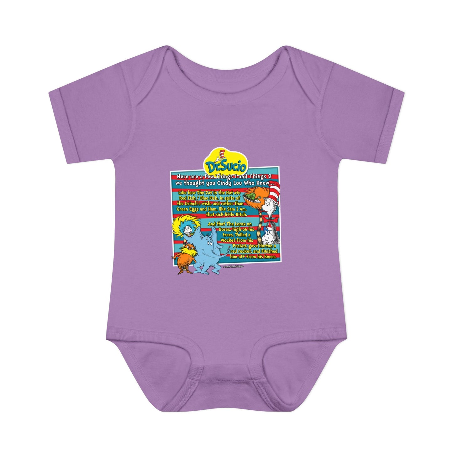 DK64: Doctored Seuss (Dirty Dr. Sucio) - Infant Sized Onsie