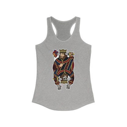DK121: The King Is Dead (Bicycle Edition) - Ladies Racerback Tank
