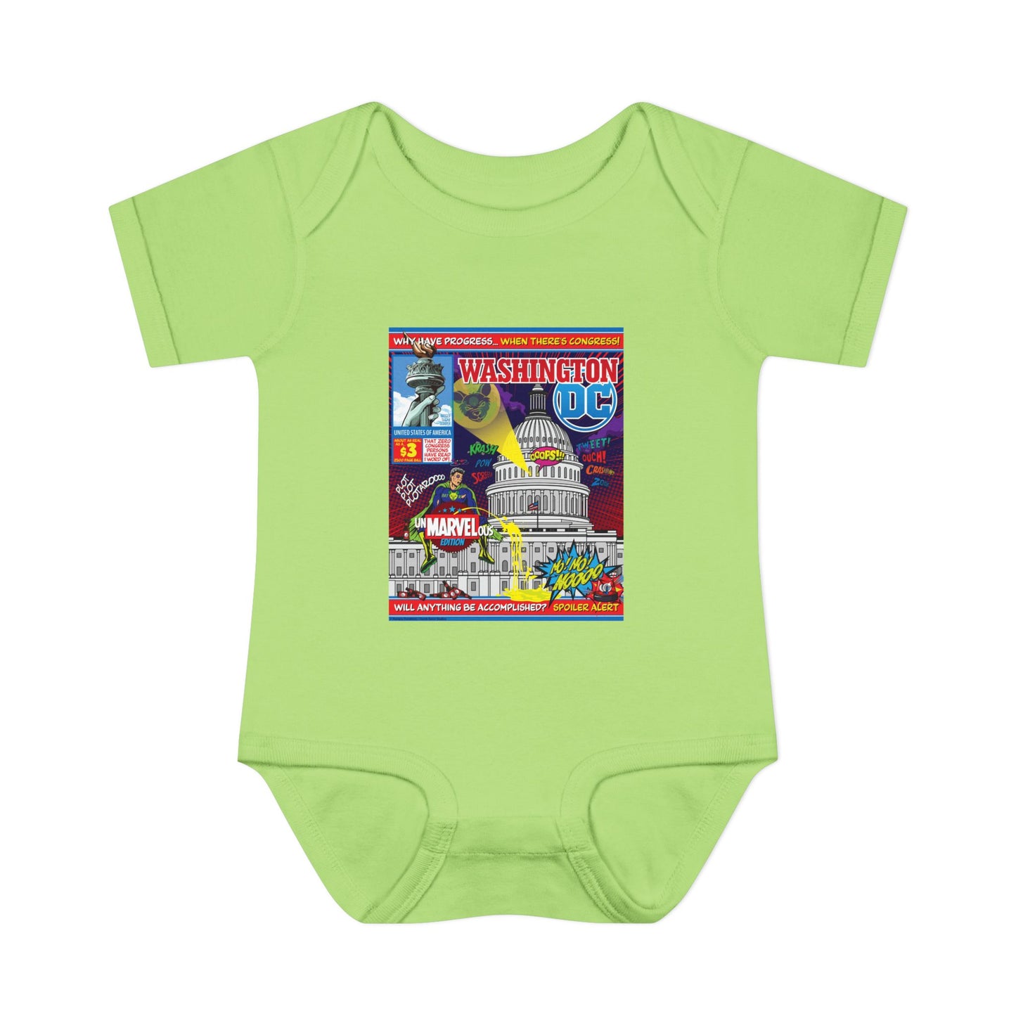 DK149: UnMARVELousington D.C. - Infant Sized Onsie