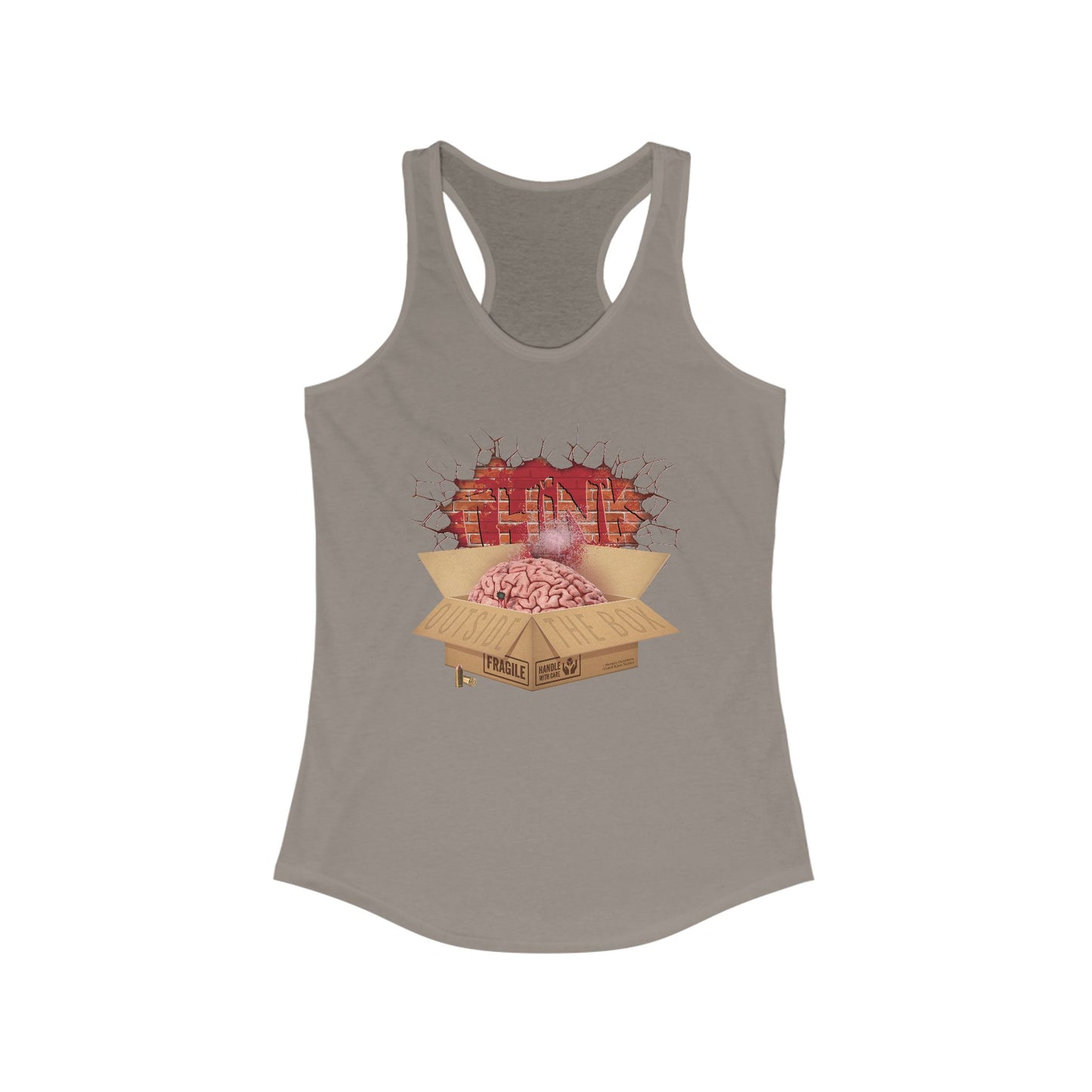 DK194: Think Outside The Box - Ladies Racerback Tank
