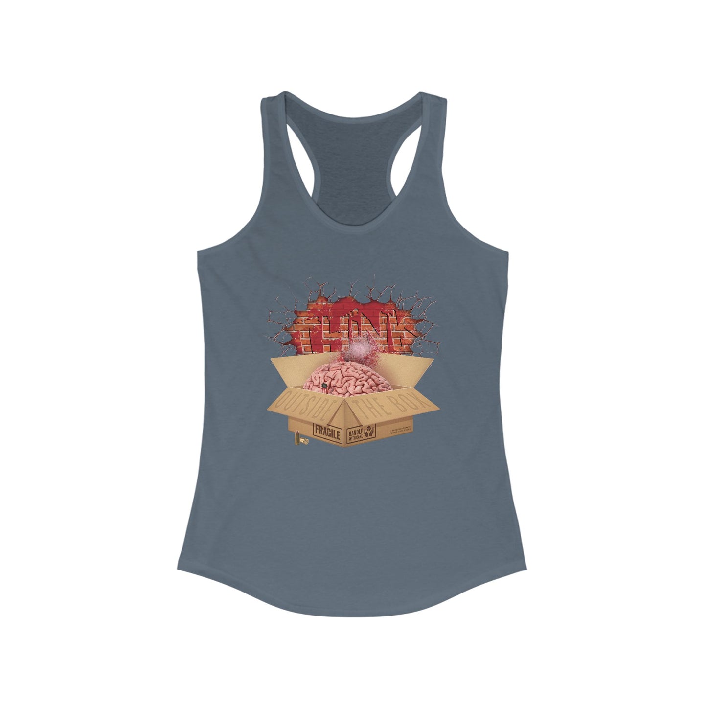 DK194: Think Outside The Box - Ladies Racerback Tank