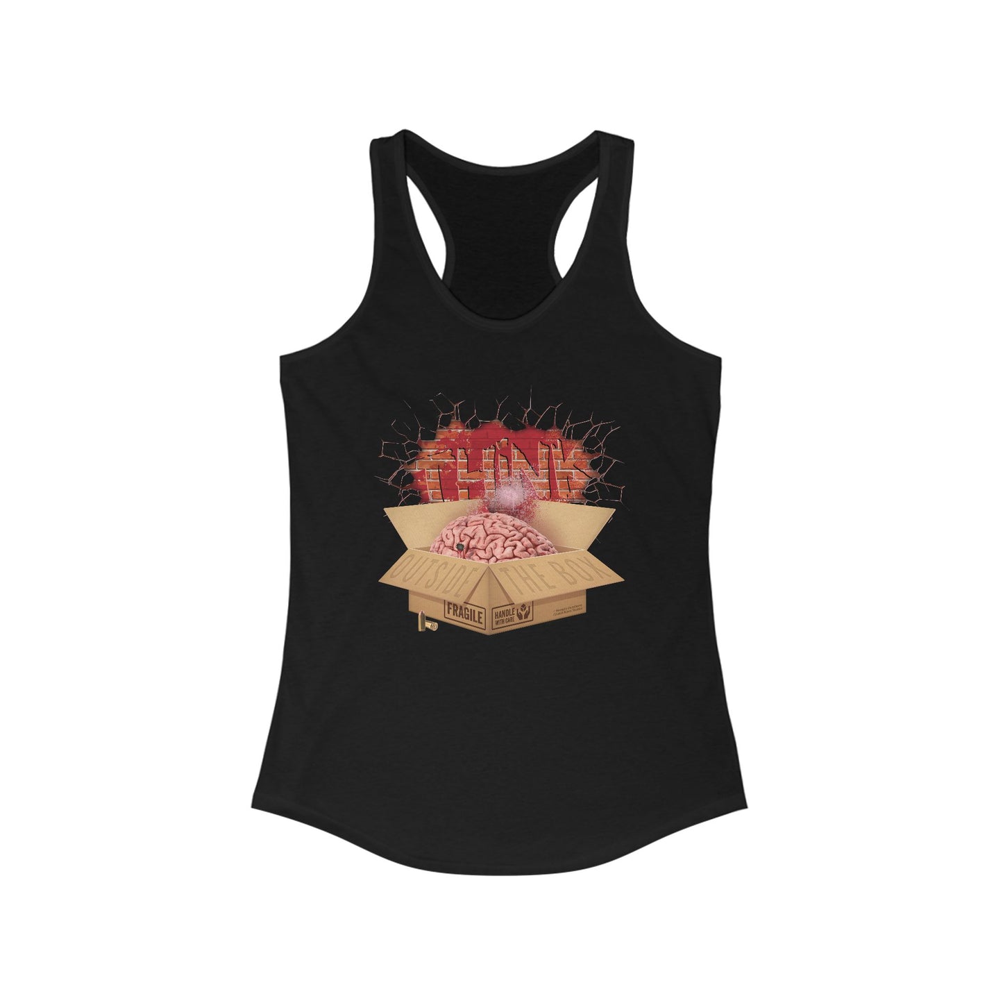DK194: Think Outside The Box - Ladies Racerback Tank