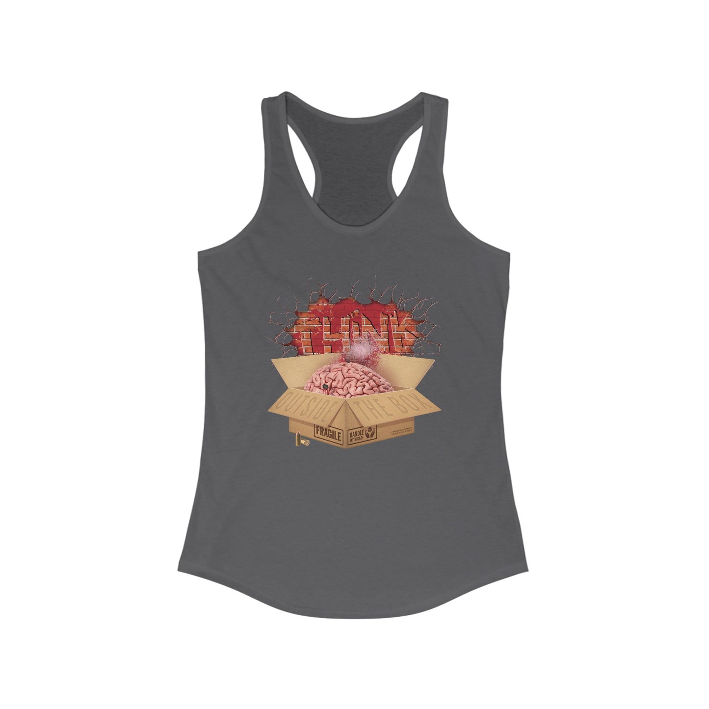 DK194: Think Outside The Box - Ladies Racerback Tank