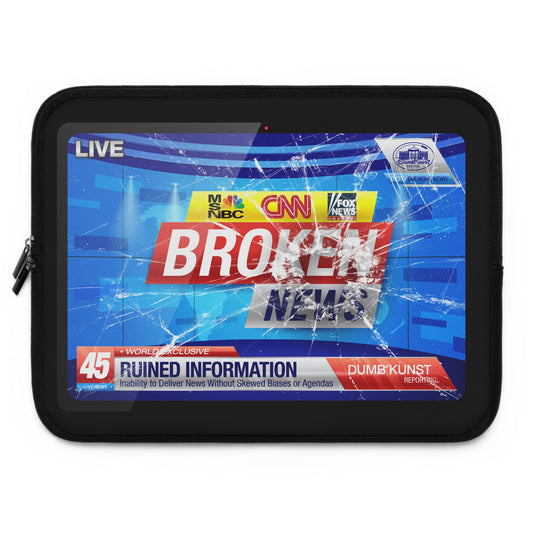 DK24: Broken News - Padded Laptop / Tablet Sleeve