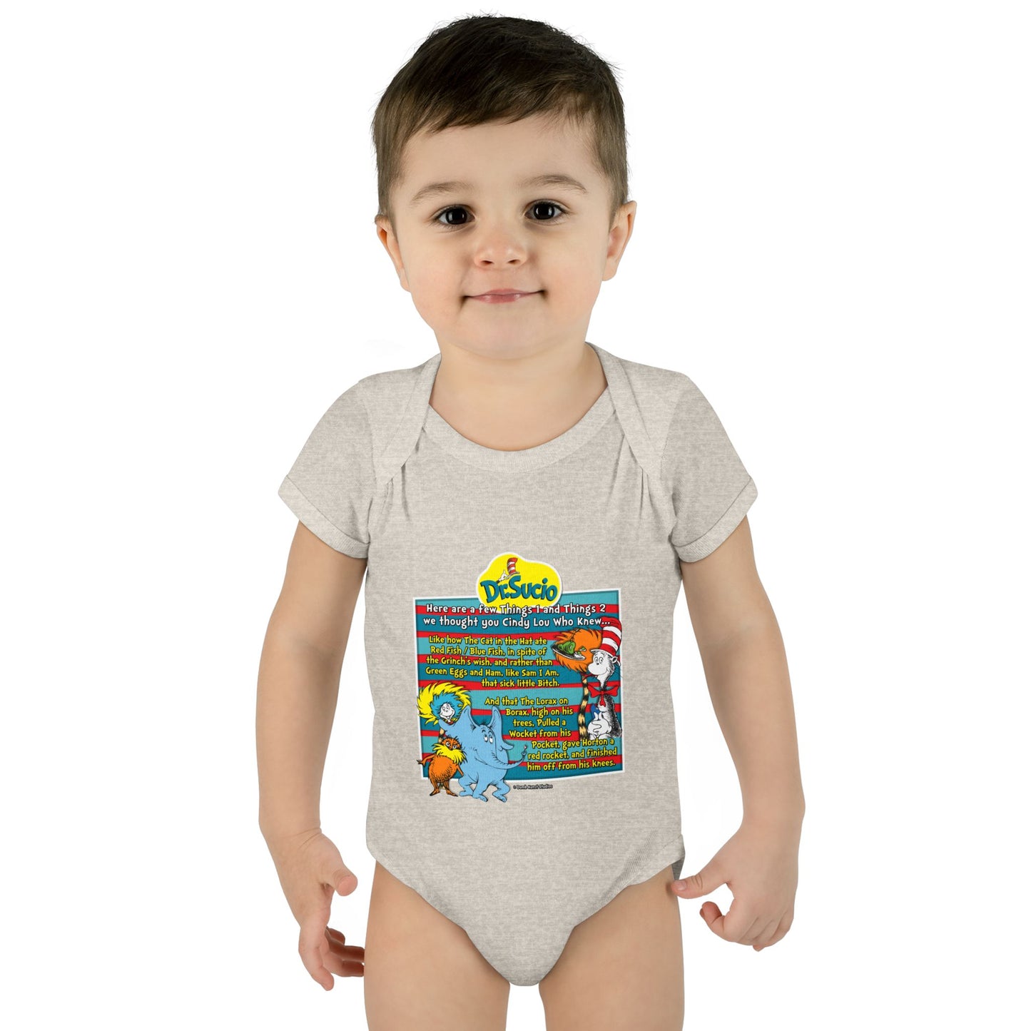 DK64: Doctored Seuss (Dirty Dr. Sucio) - Infant Sized Onsie