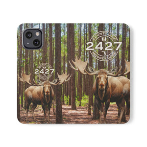 Moose Lodge 2427 - Woodlands Moose - Flip Organizational Phone Cases (Select Phone Models)