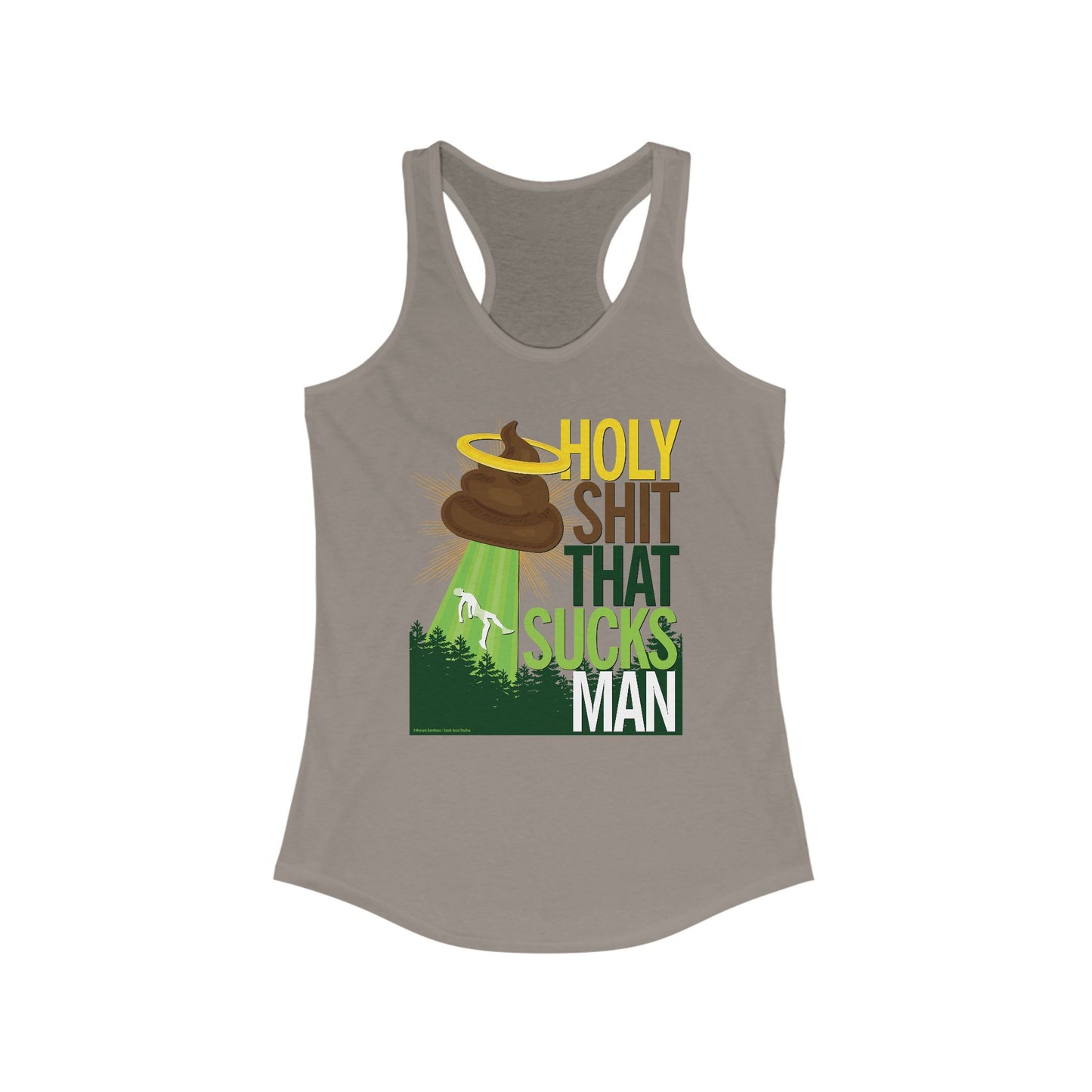 DK134: Holy Shit That Sucks Man - Ladies Racerback Tank