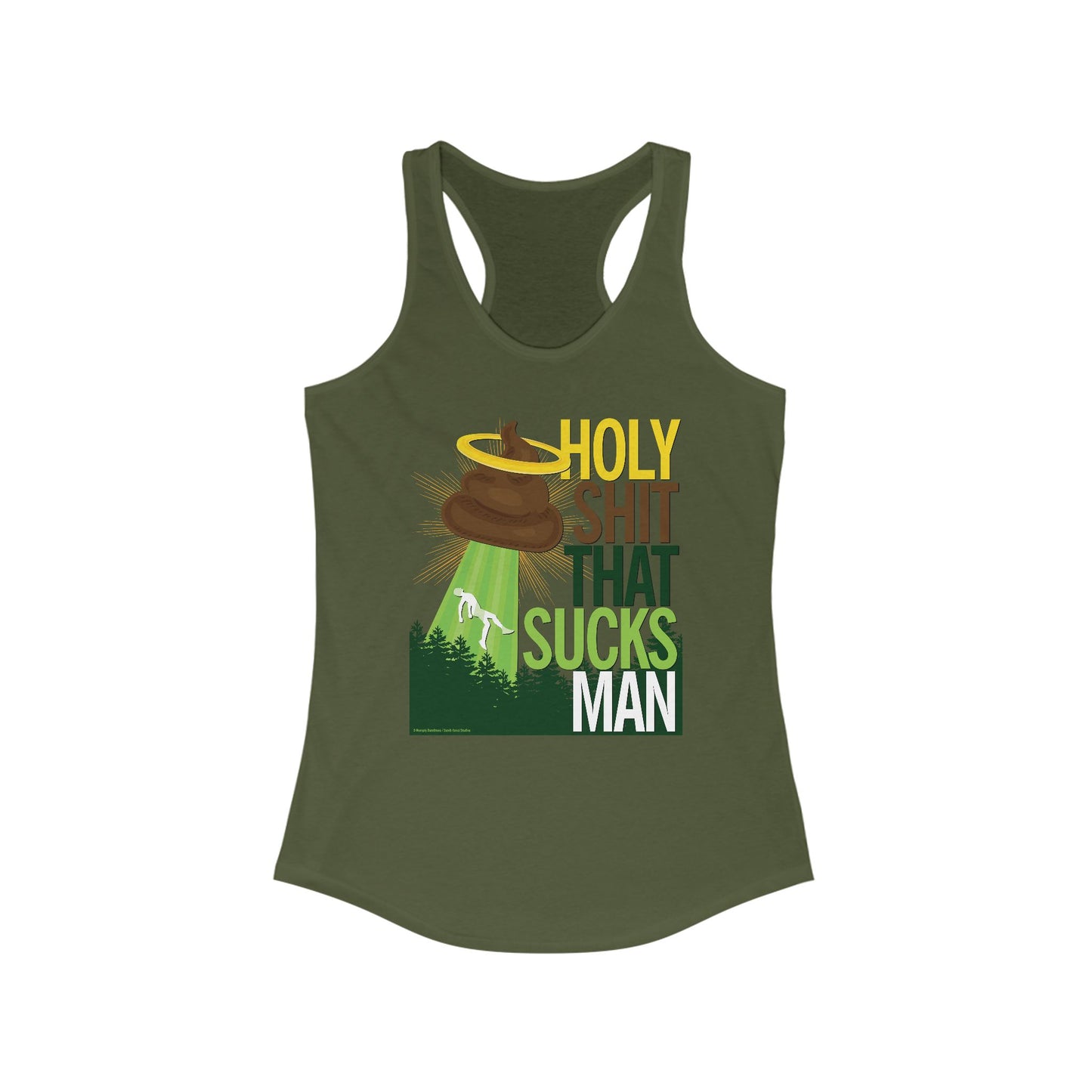 DK134: Holy Shit That Sucks Man - Ladies Racerback Tank