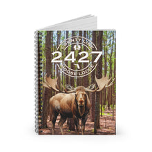 Load image into Gallery viewer, Moose Lodge 2427 - Woodlands Moose - Spiral Notebook (Ruled Line)
