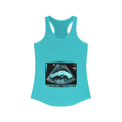 DK73: I Conceal Carry Full Term - Ladies Racerback Tank